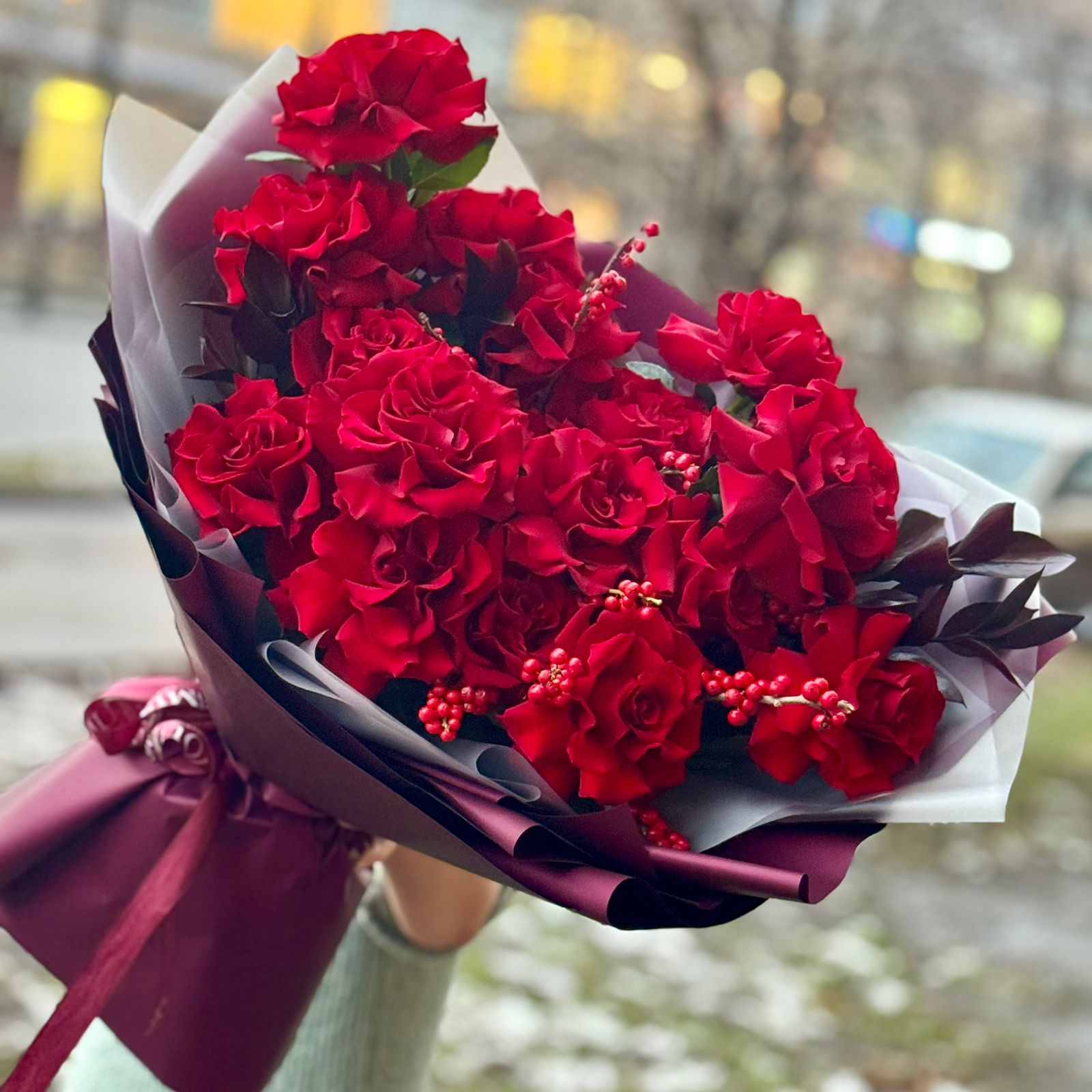 Букет Бордовая мечта 
