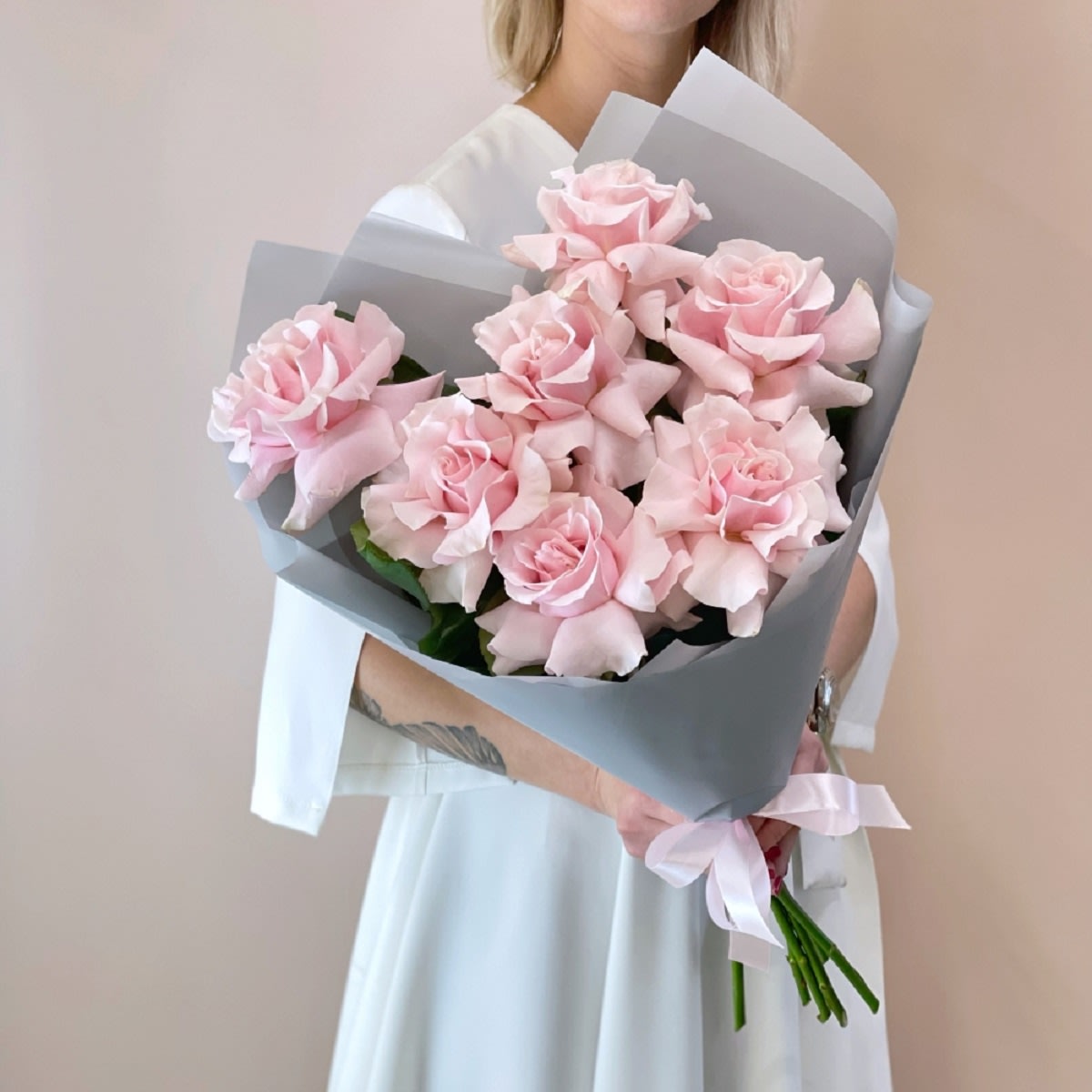 Bouquet Букет 7 французских розовых роз (Эквадор)