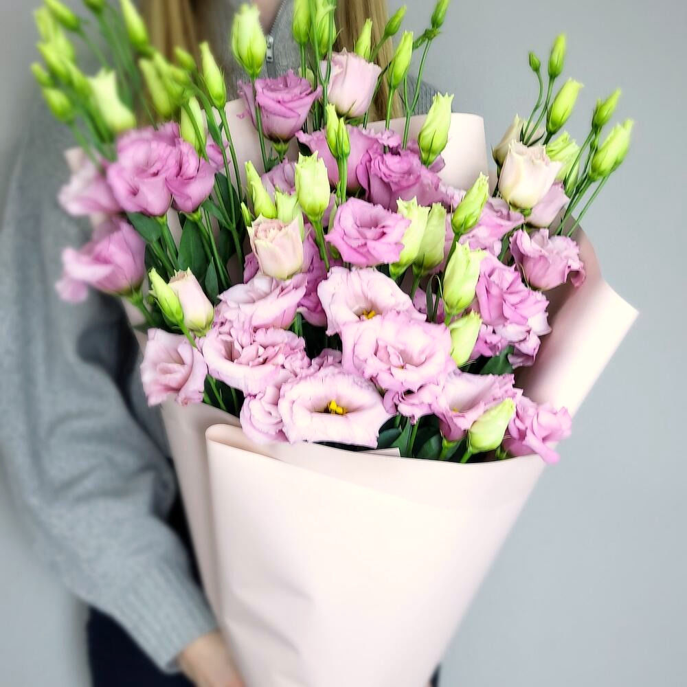 Букет Лизиантус розовый (11 шт)