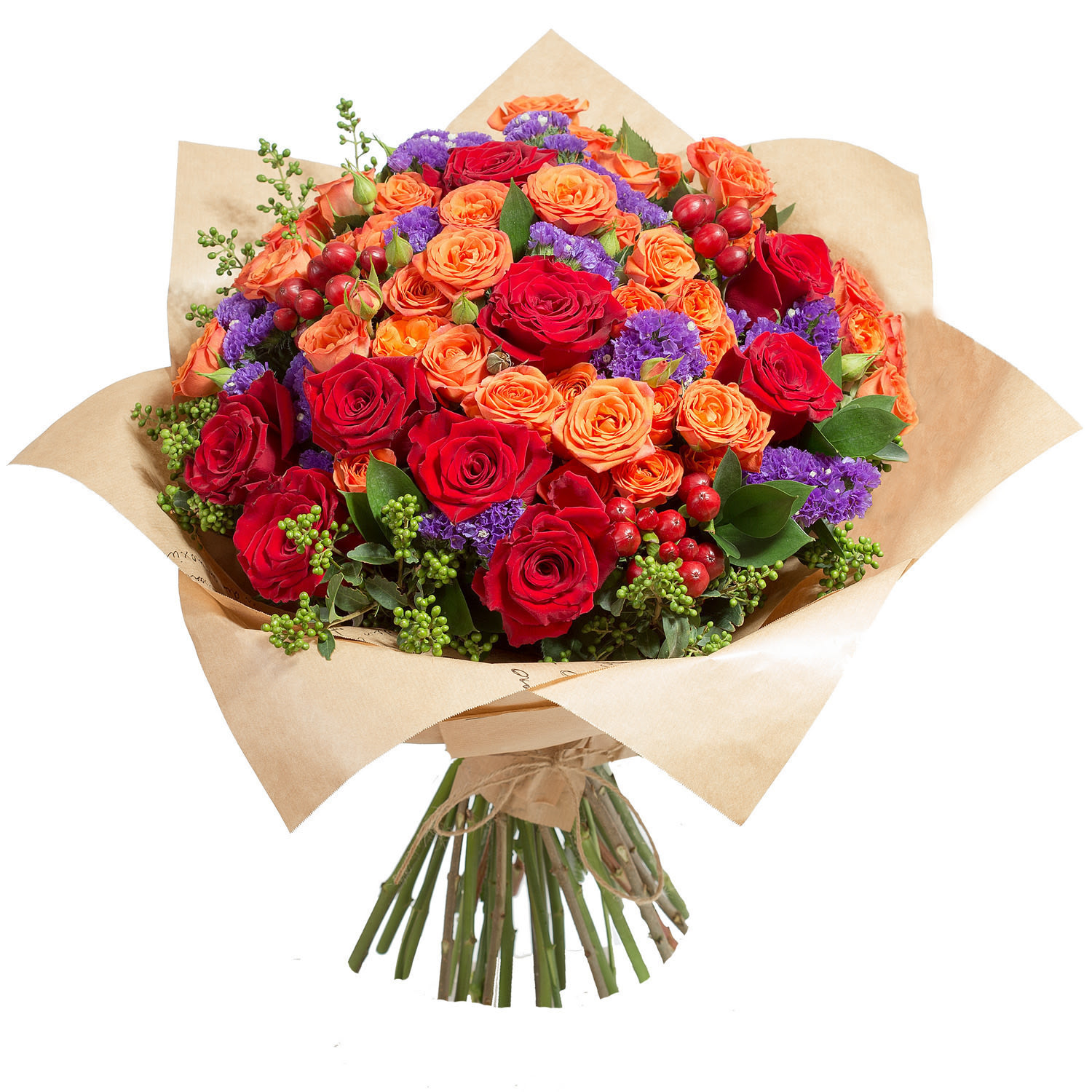 Bouquet Волшебная Страна: розы и статица